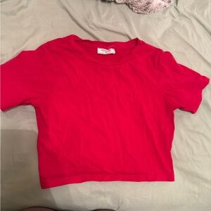 Vibrant Red Crop Top
